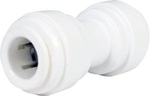 a white plastic object with a black background